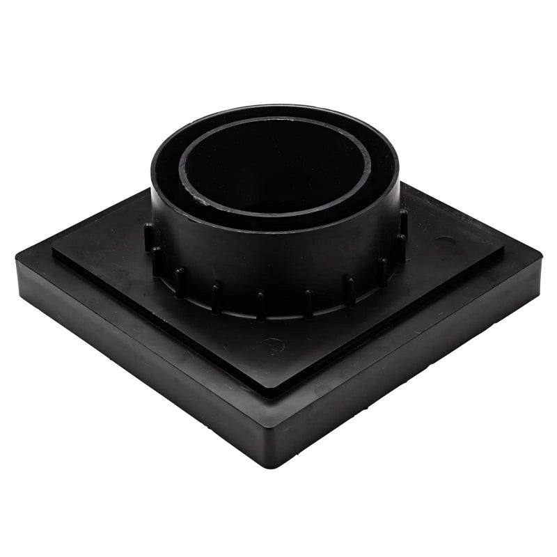 NDS 640 6-Inch Square Grate with Low-Profile Adapter Drain, Connects to 3-Inch and 4-Inch Drain Pipes and Fittings, for Small Lawns, Landscaping and Patios, Plastic, Black - Image 5
